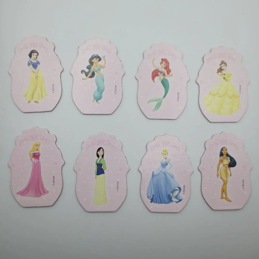 Disney Monopoly Junior Princess Replacement Pieces Tokens Cupcake Topper 8 Piece